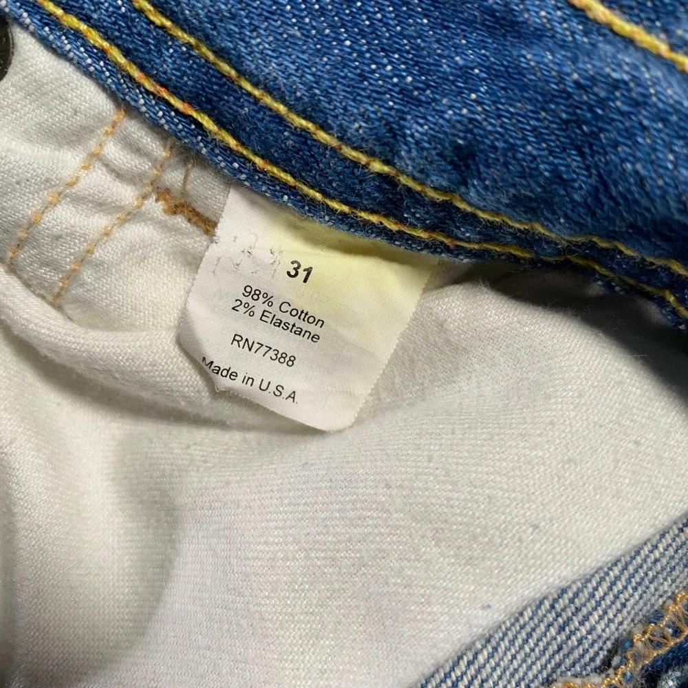 VTG J Crew Womens Jeans Size 31 Medium Wash Denim Flare‎ Leg Made In USA Y2K